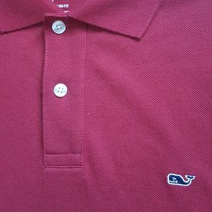 Vineyard Vines Slim Fit Polo Maroon S