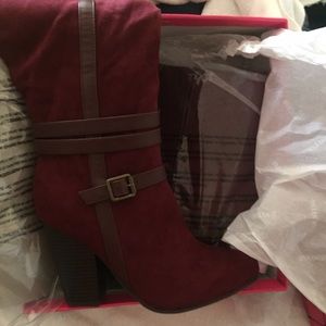 Mahogany Knee Hi Boots