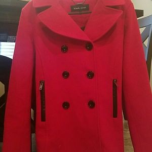 Black rivet pea coat