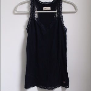Hollister Navy Lace Tank Top