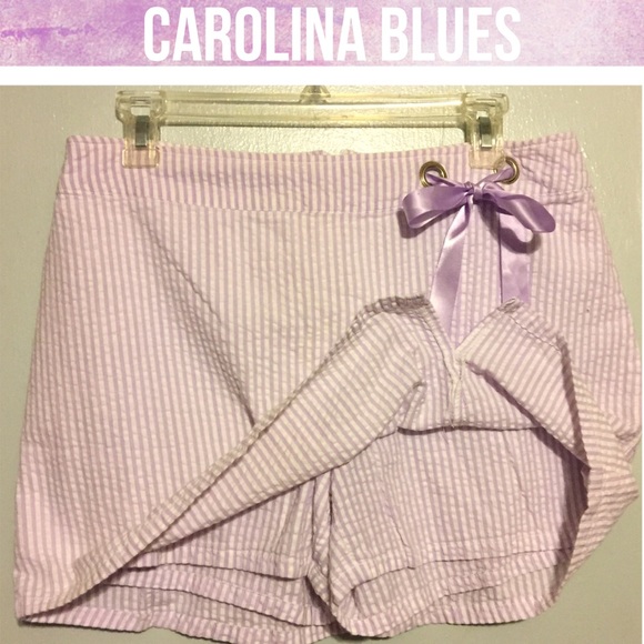 CAROLINA BLUES Lavender/White Striped Ribbon Skort - Picture 3 of 3