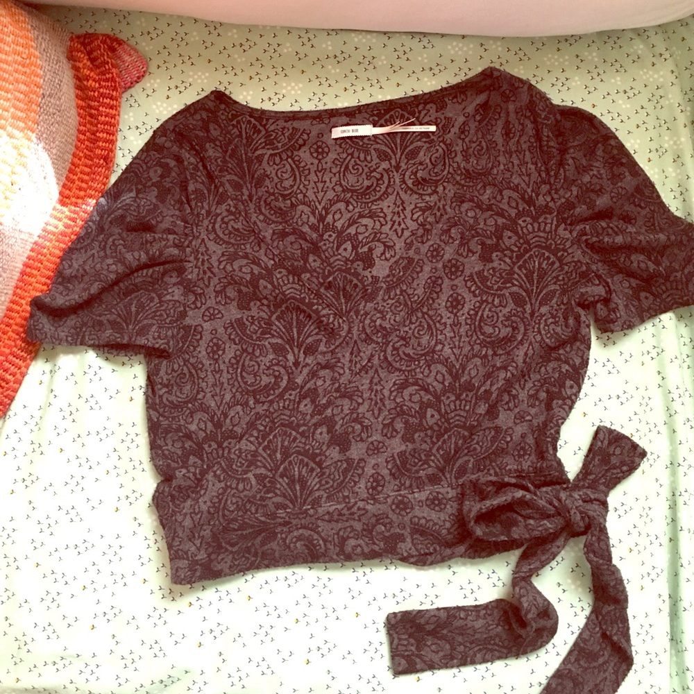 Kimchi Blue gray wrap top