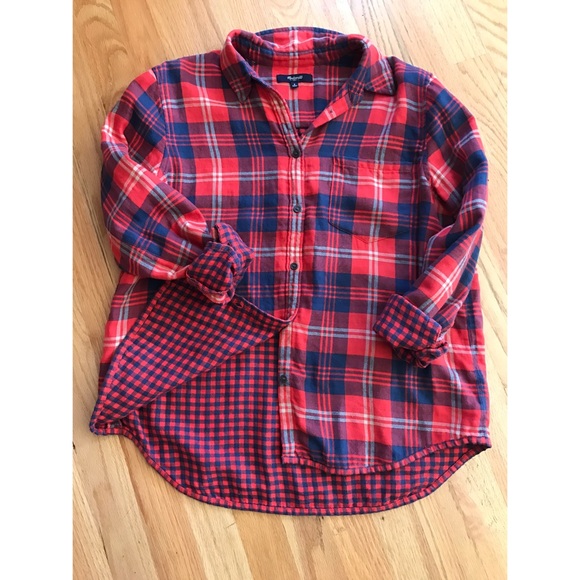 Madewell Tops - Madewell flannel shirt size small