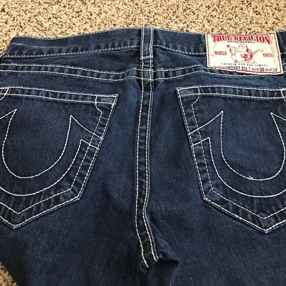 TRUE RELIGION Bobby Big T デニム 30x33 TRUE RELIGION Jeans Bobby Big T Blue Denim 36 X 33 Lightly