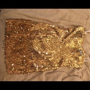 Tony Bowls Gold Cocktail Dress