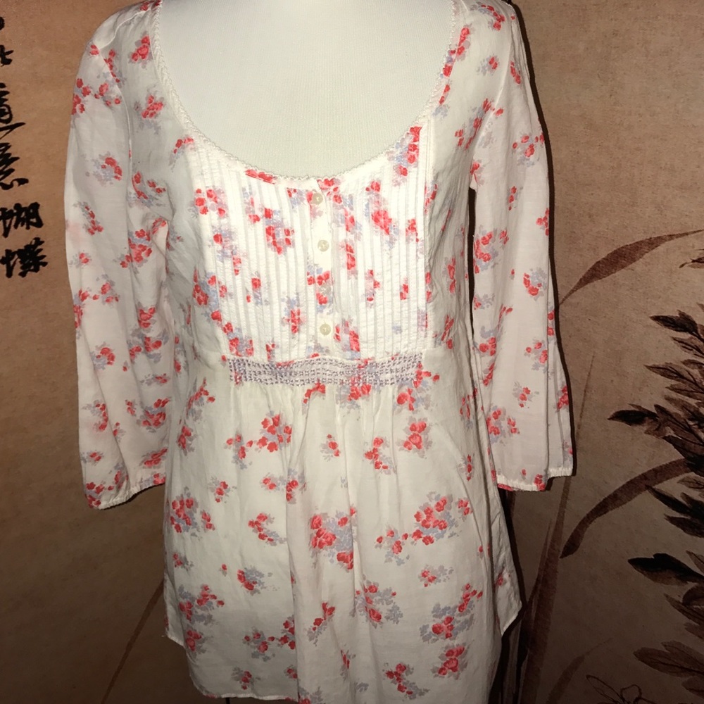 Like New Aerie Floral Boho Peasant Shirt -Sz Sm