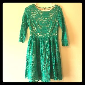Turquoise Lace Dress