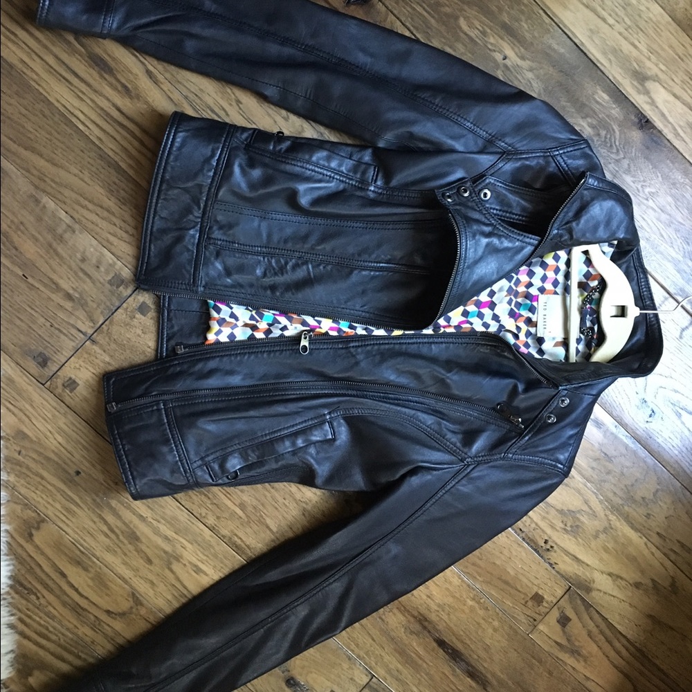 Black leather jacket
