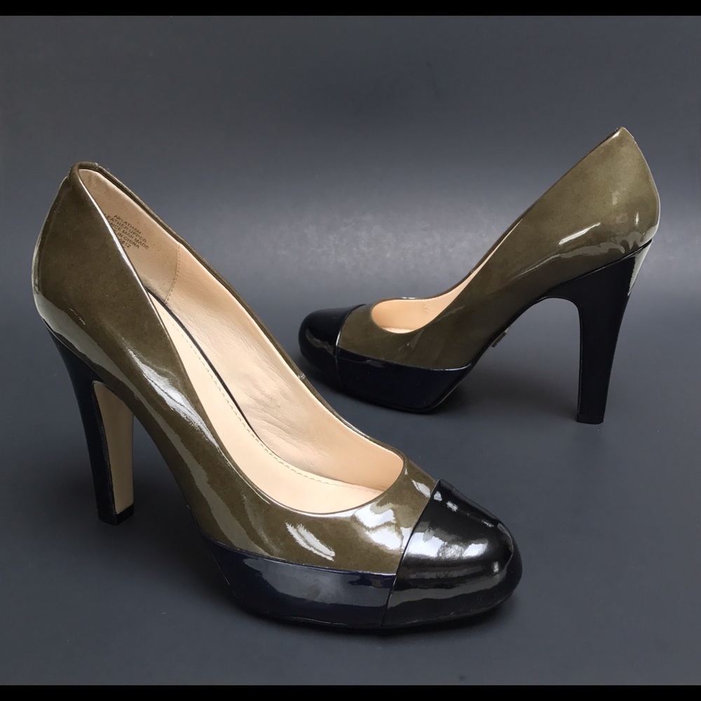 ANNE KLEIN Green, Black, Navy Patten Leather Heels