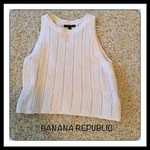 #286 🌴 BANANA REPUBLIC CROP KNIT SWEATER