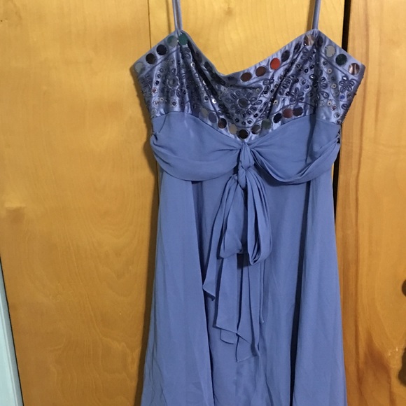 BCBGMAX Blue Chiffon - Picture 2 of 4