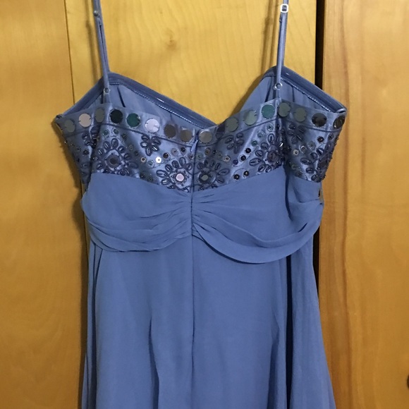 BCBGMAX Blue Chiffon - Picture 3 of 4