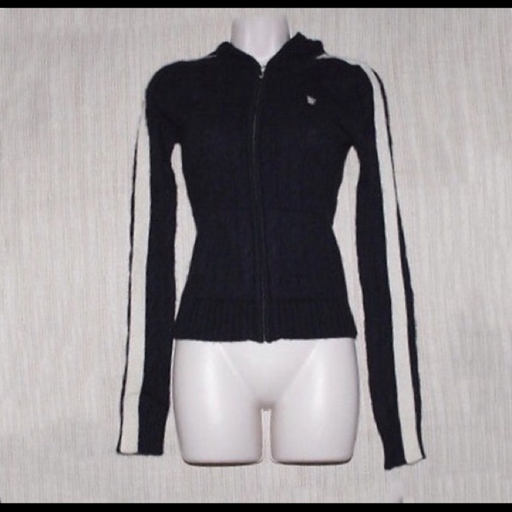 Rare Juicy Couture Cashmere Cable & Stripes Hoodie