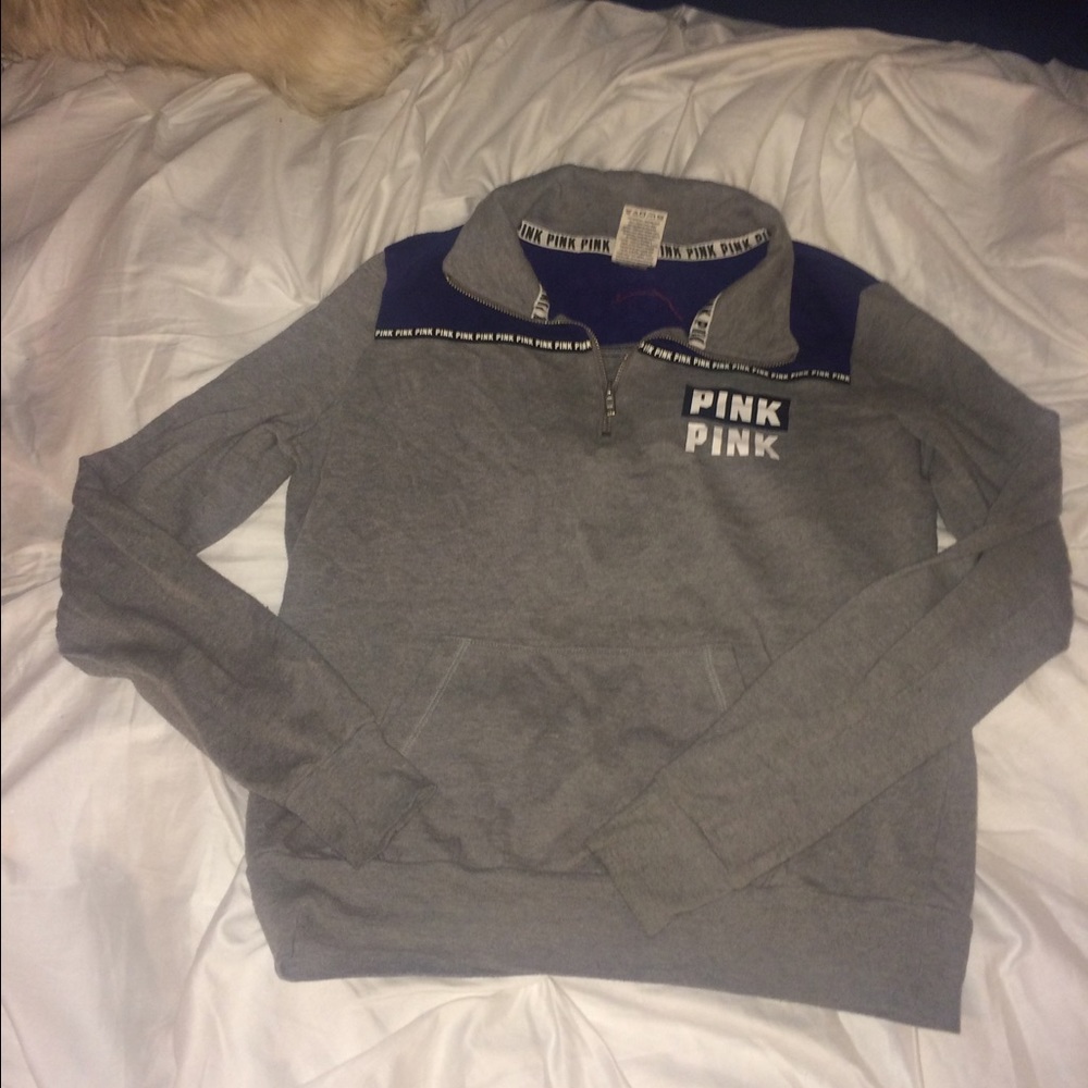 VS pink quarter zip