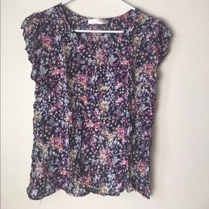 Floral Open Back Shirt