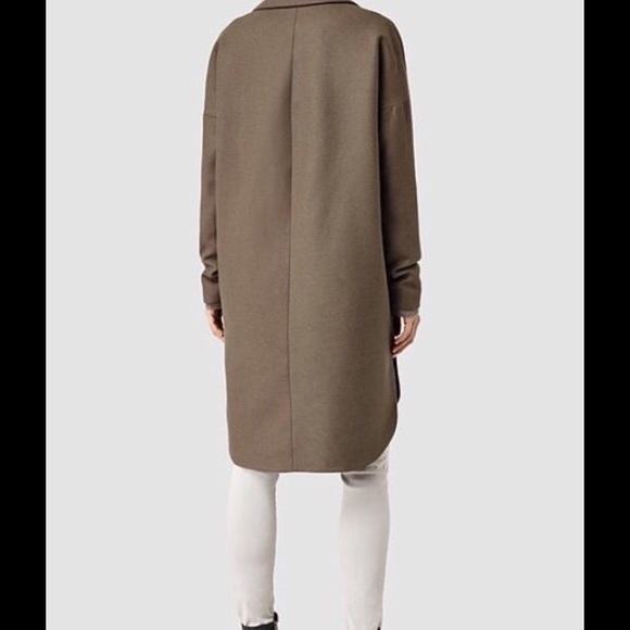 SOLD ALL SAINTS VINE WOOL COAT OLIVE XS - Picture 3 of 5