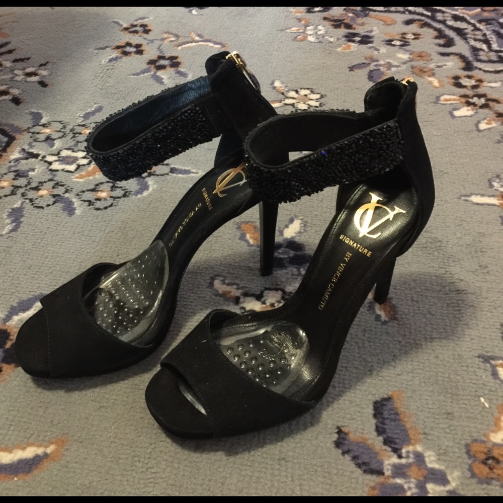Vince Camuto Signature High Heels, Beaded Strap.