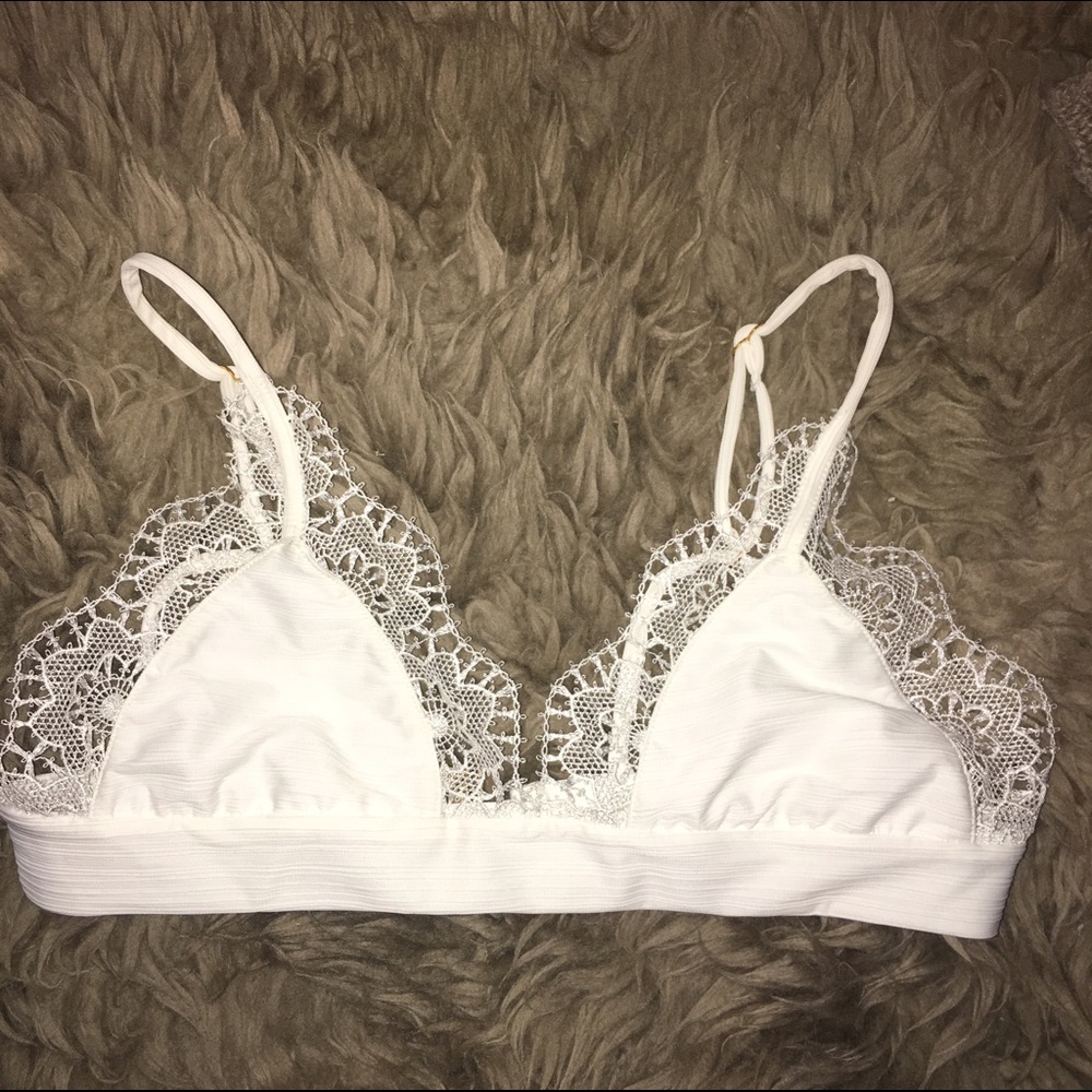 For Love And Lemons White Swim Top XS - Picture 2 of 2