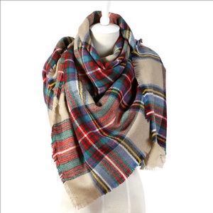 Plaid Blanket Scarf