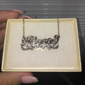 14kt gold 3D nameplate
