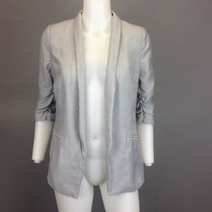 LC Lauren Conrad Gray Blazer Jacket  3/4 Sleeve 4