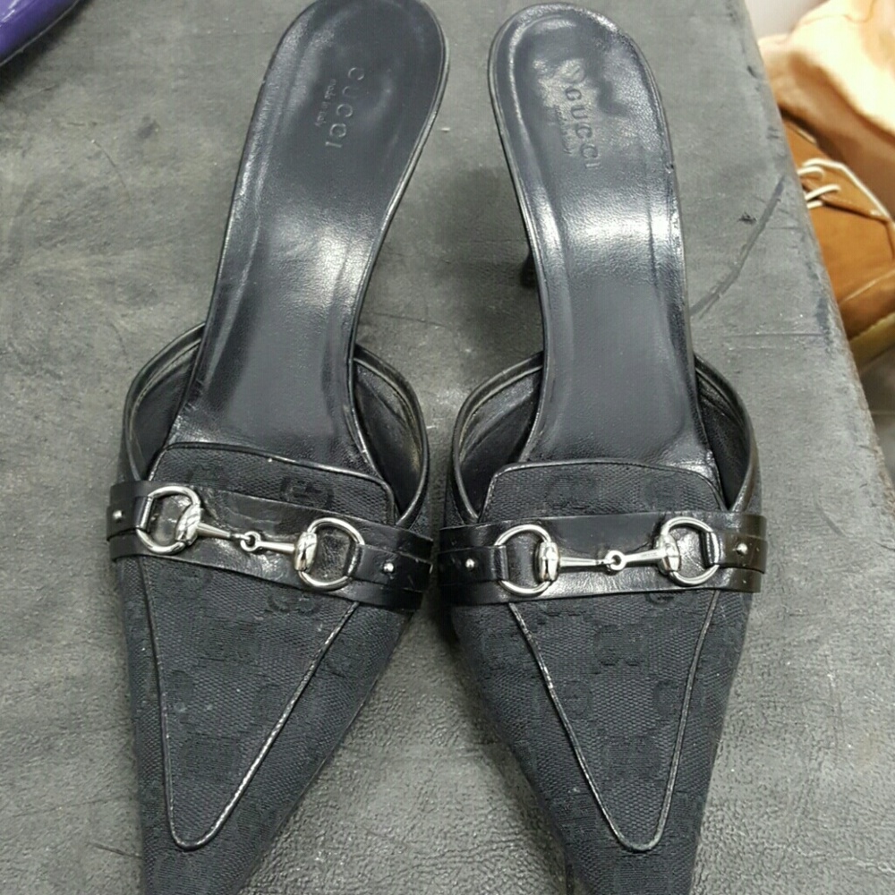 Gucci black mules