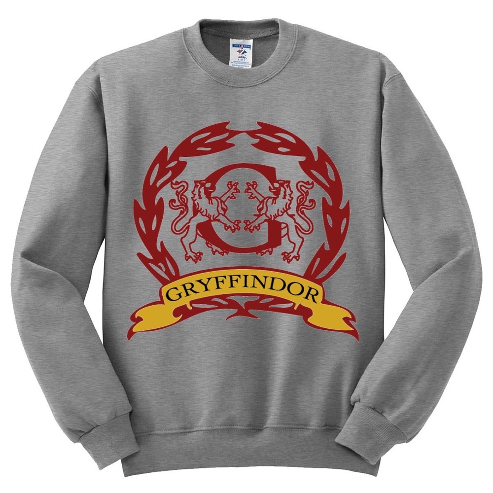Hearty Potter Gryffindor Grey Unisex Sweatshirt