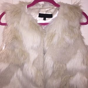Off white fur vest