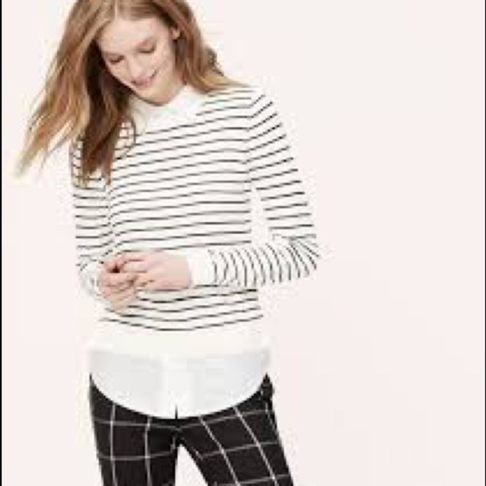 Ann Taylor Loft layered look sweater near new