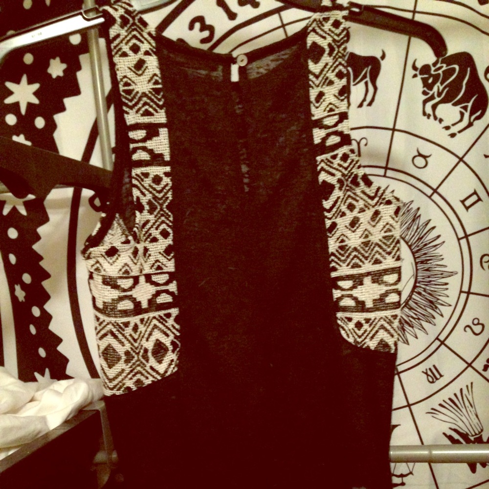Free Bird See - Through Aztec Tank - Racerback