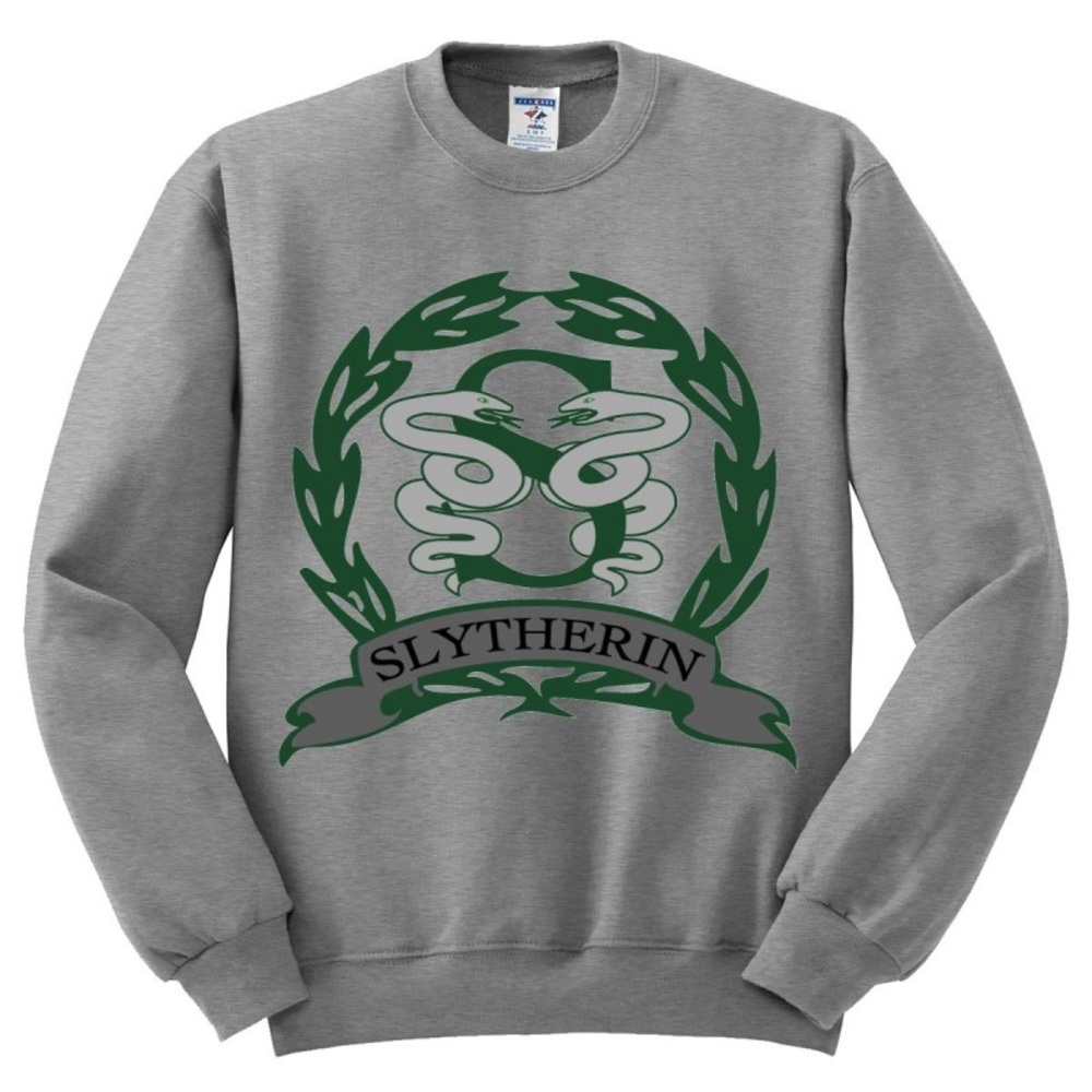 Harry Potter Slytherin Grey Unisex Sweatshirt