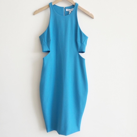 new | Elizabeth & James Lela Cutout Blue Dress 4 - Picture 2 of 4