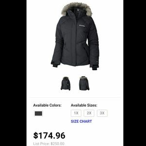 Brand New Women's Columbia Lay D Down Jacket 3X
