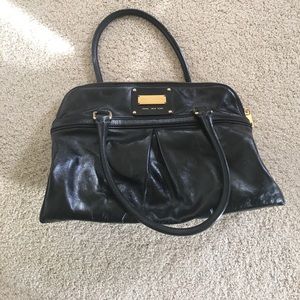 Marc Jacobs black leather satchel purse