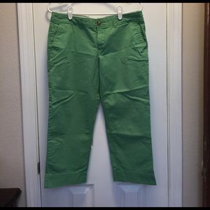 Old Navy Green Capris Slim Leg