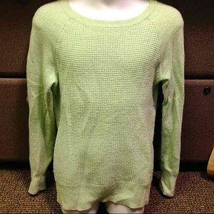 J.Crew Mint Green Medium Waffle Sweater