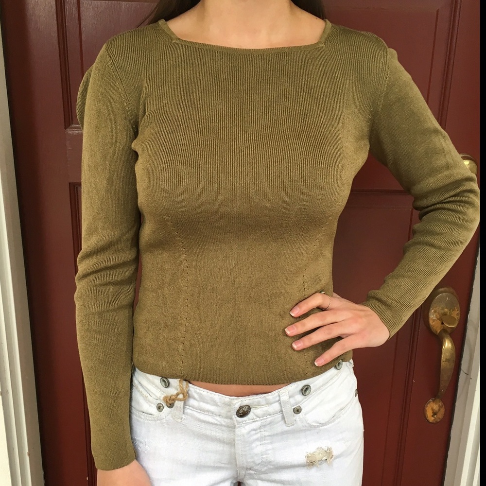 INC Green Top Sz S - Picture 1 of 4