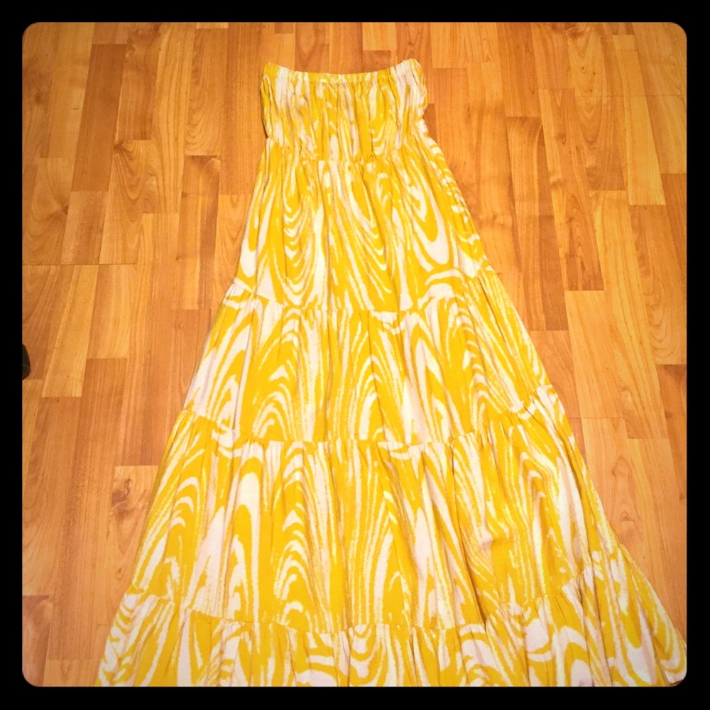 Yellow maxi dress