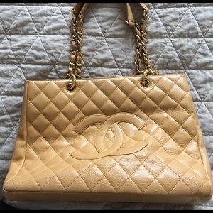 Chanel Beige Shopping tote medium size