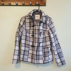Old Navy plaid Pea Coat/Jacket
