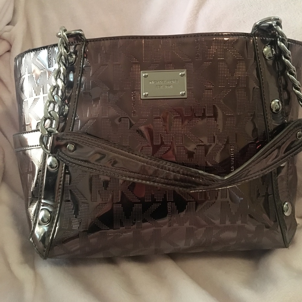 Michael Kors Metallic mirrored bag