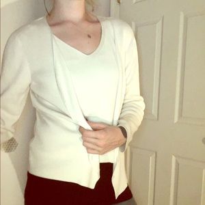 Ann Taylor sleeveless top and matching sweater