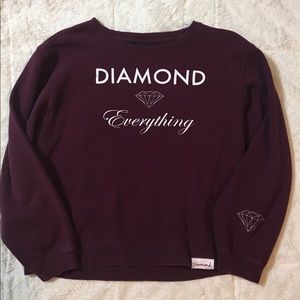 Diamond Maroon Crewneck Sweatshirt
