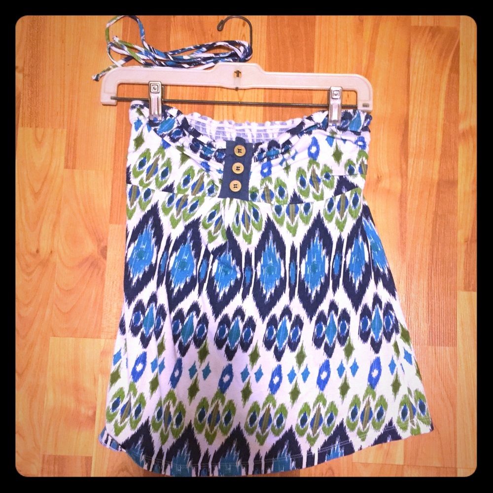 Colorful tube top or halter top