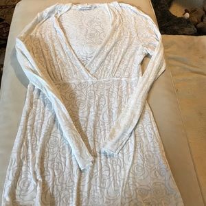 Sheer white hooded pullover