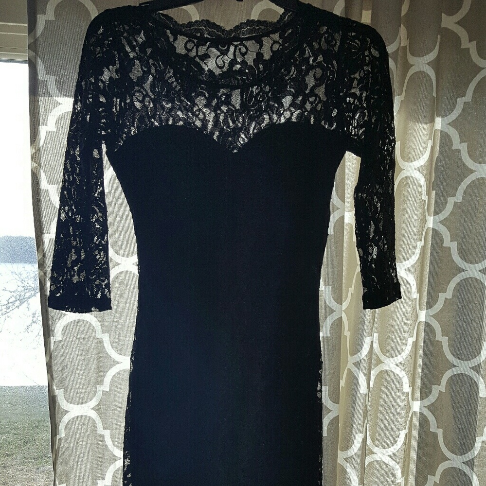 Black lace dress