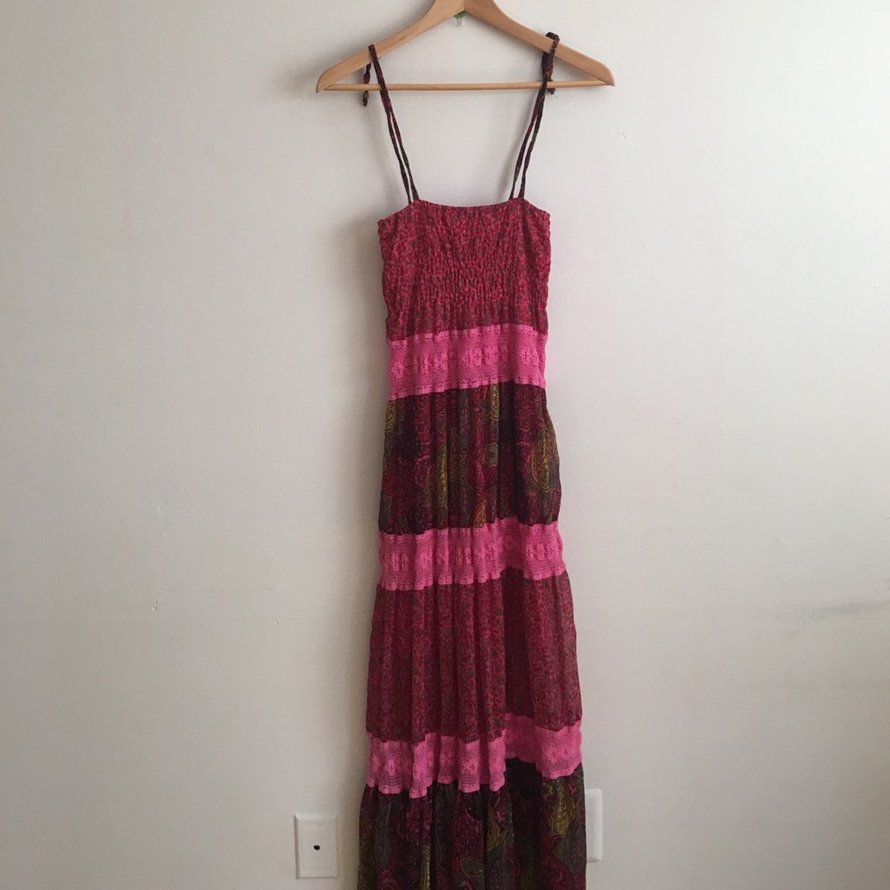 Vibrant colored maxi dress