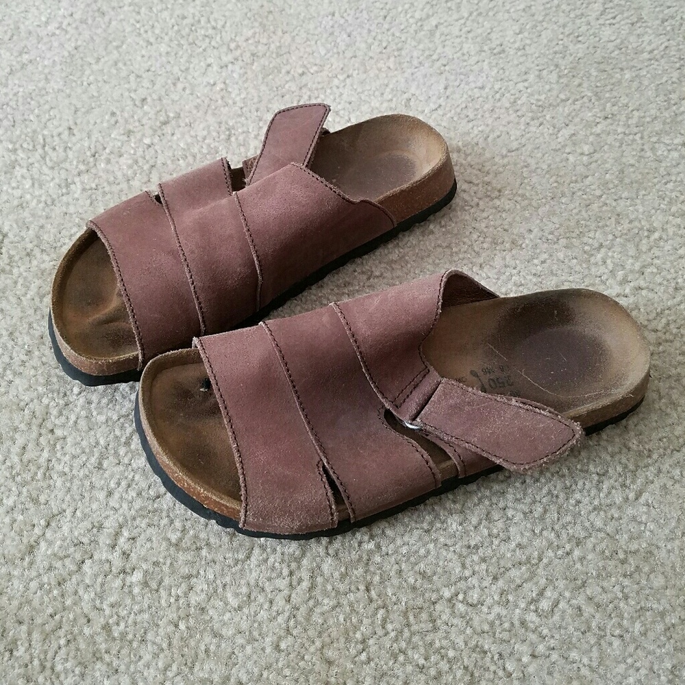 Betula by Birkenstock brown slides size 39