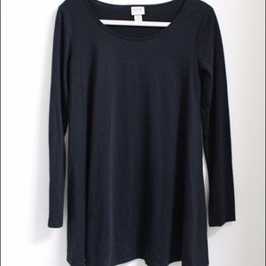Black Long-Sleeve T-Shirt Dress
