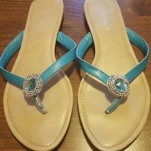 Teal blue sandles!